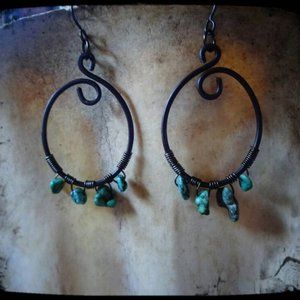 Handcrafted Hammered Metal/Rustic Earrings